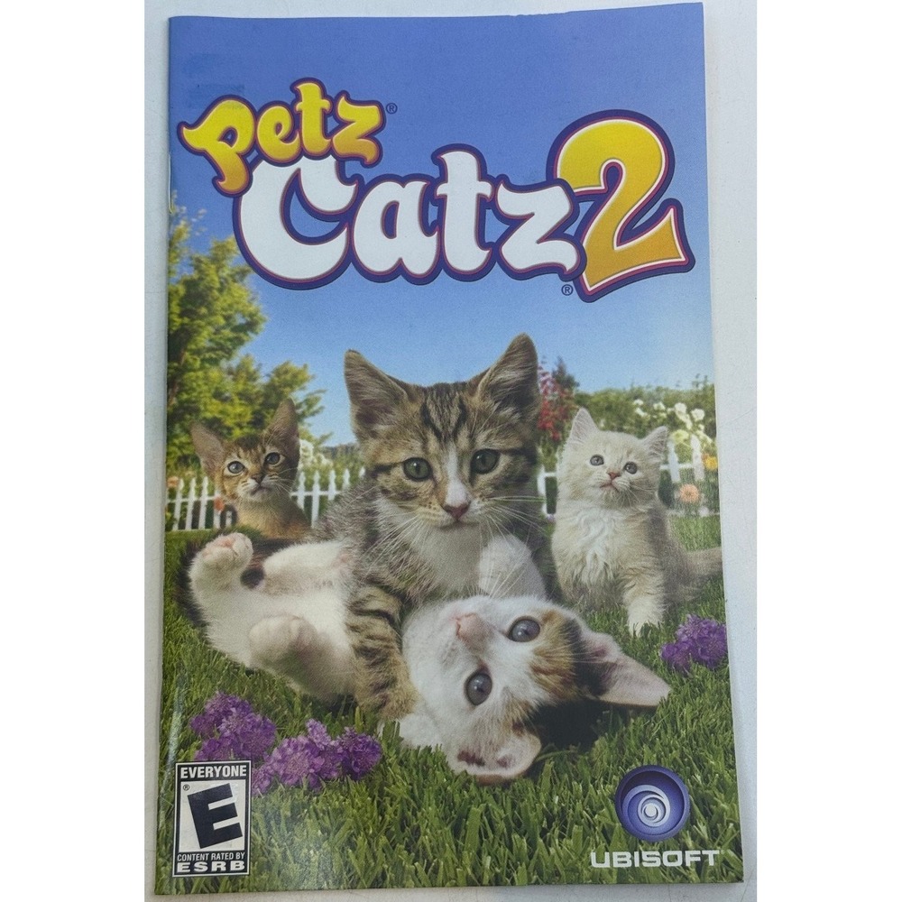 Petz Catz 2 Sony PlayStation 2 PS2‎ Game Manual Ubisoft 2007